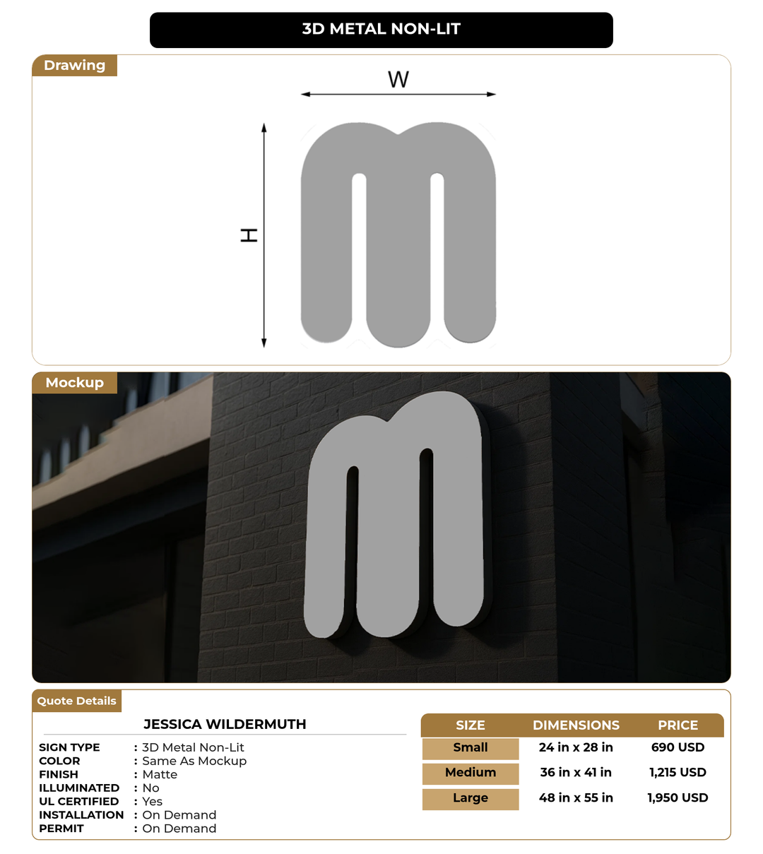 CUSTOM MOCKUP SIGN FOR Jessica Wildermuth