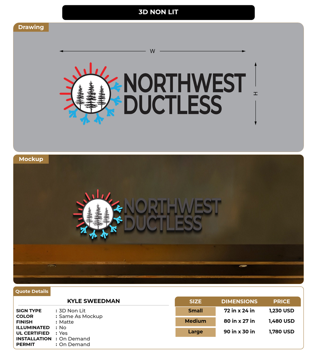 CUSTOM MOCKUP SIGN FOR Kyle Sweedman