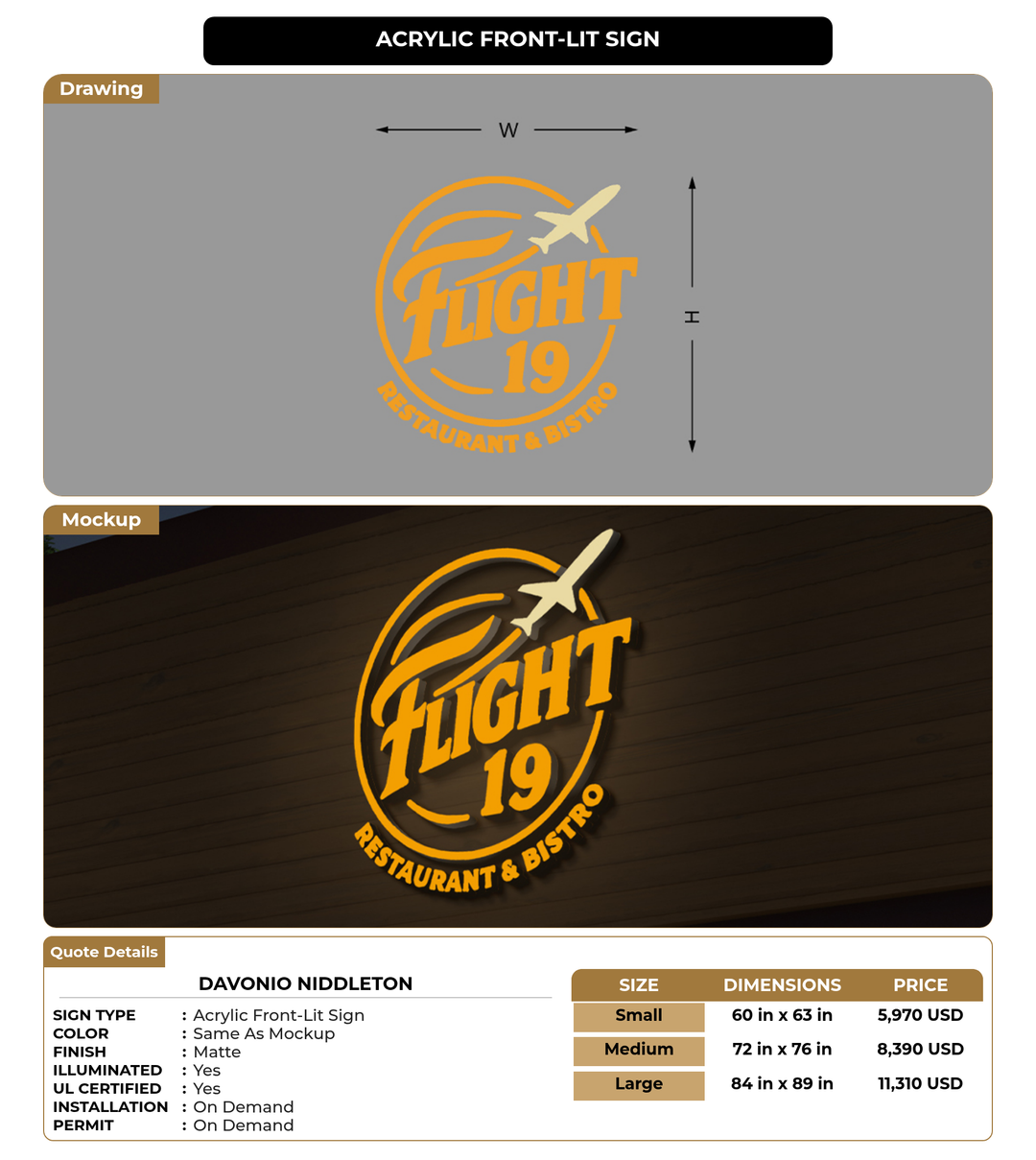 CUSTOM MOCKUP SIGN FOR Davonio niddleton