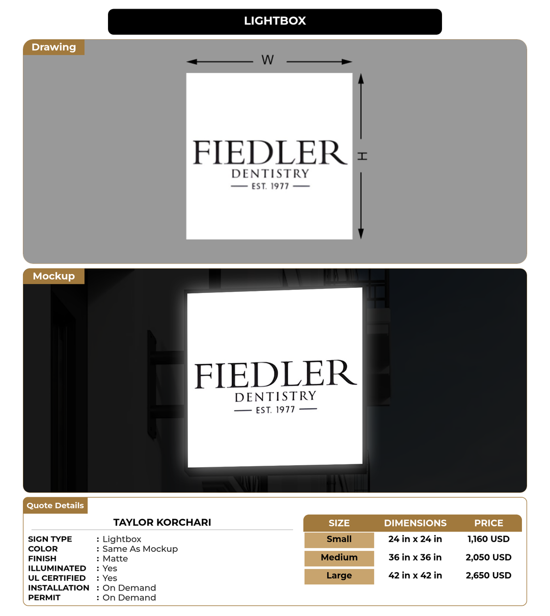 CUSTOM MOCKUP SIGN FOR Taylor korchari