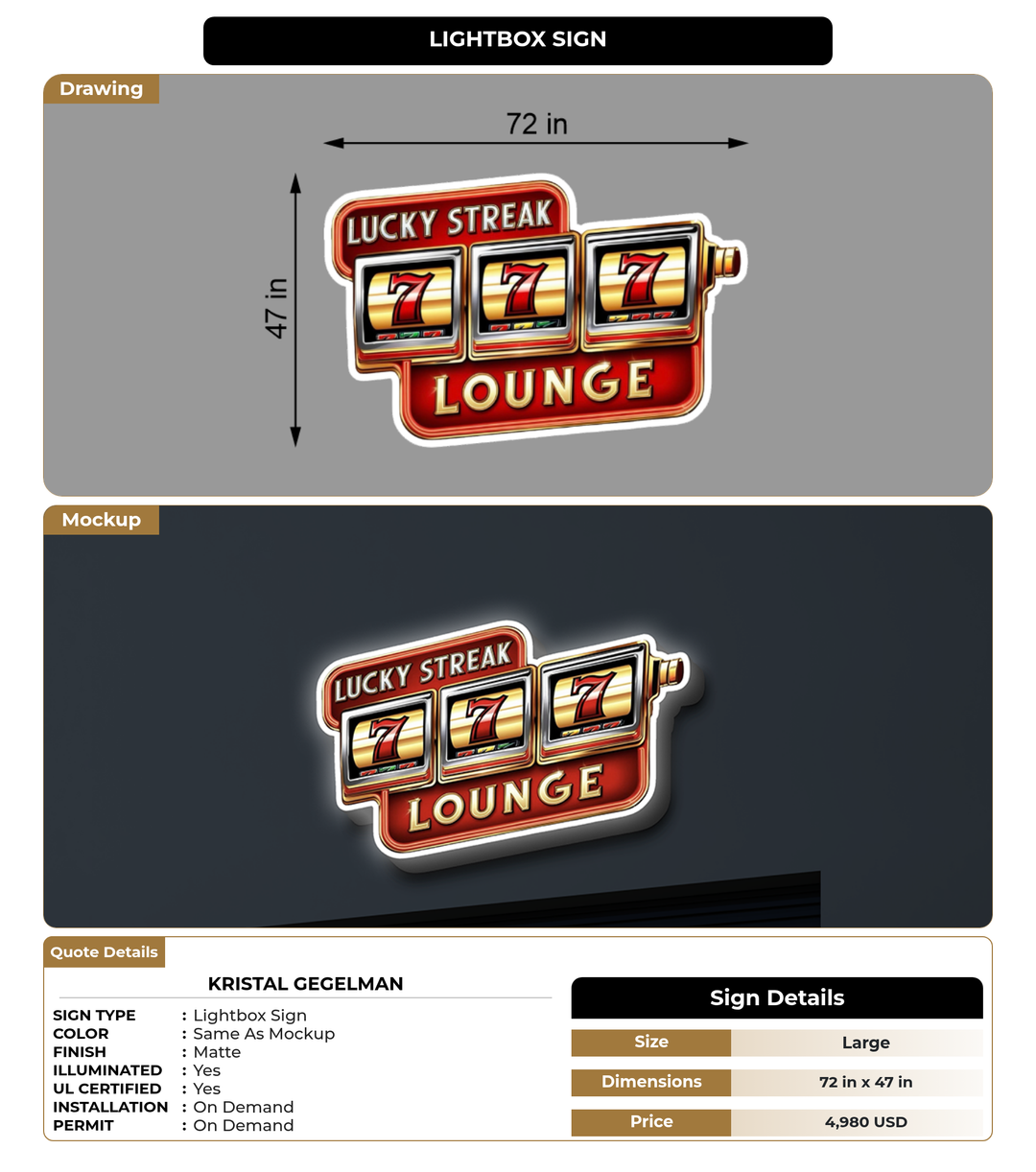 CUSTOM MOCKUP SIGN FOR Kristal Gegelman