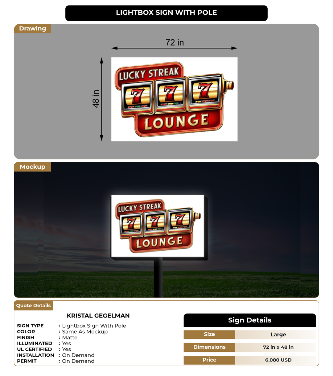 CUSTOM MOCKUP SIGN FOR Kristal Gegelman