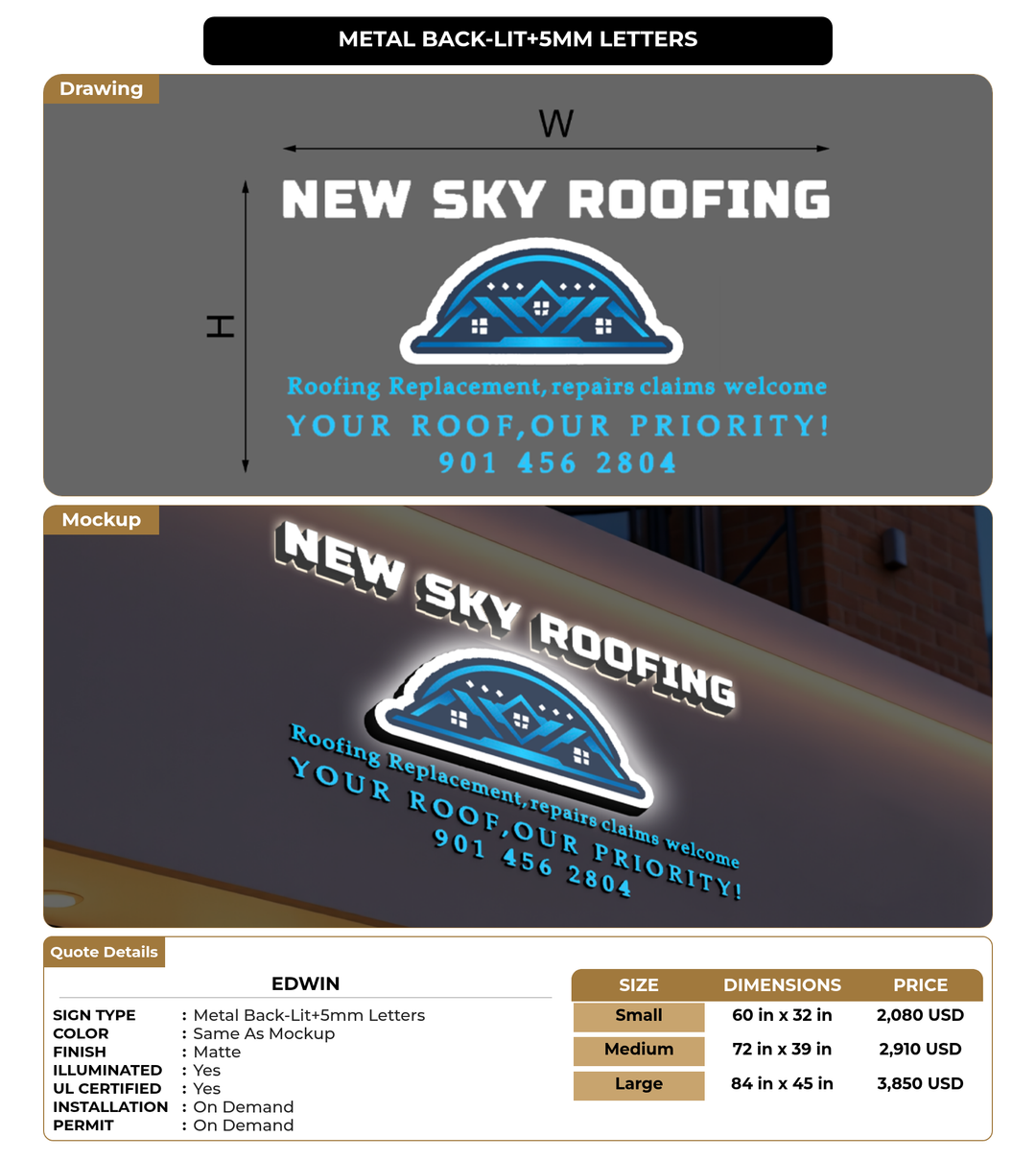 CUSTOM MOCKUP SIGN FOR Edwin