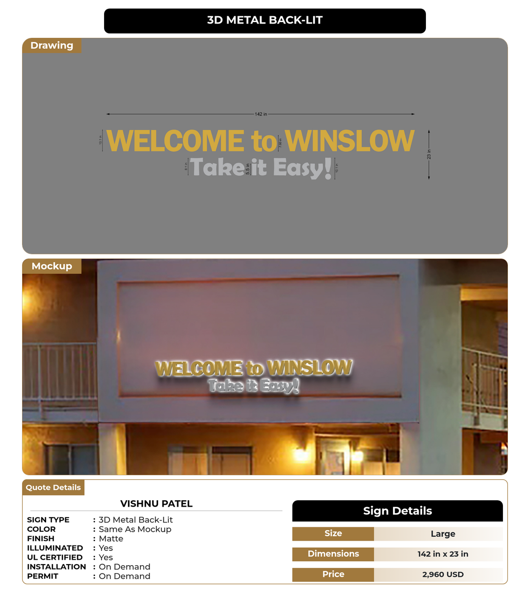 CUSTOM MOCKUP SIGN FOR Vishnu Patel