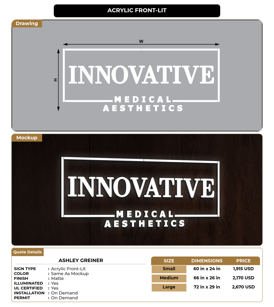 CUSTOM MOCKUP SIGN FOR Ashley Greiner