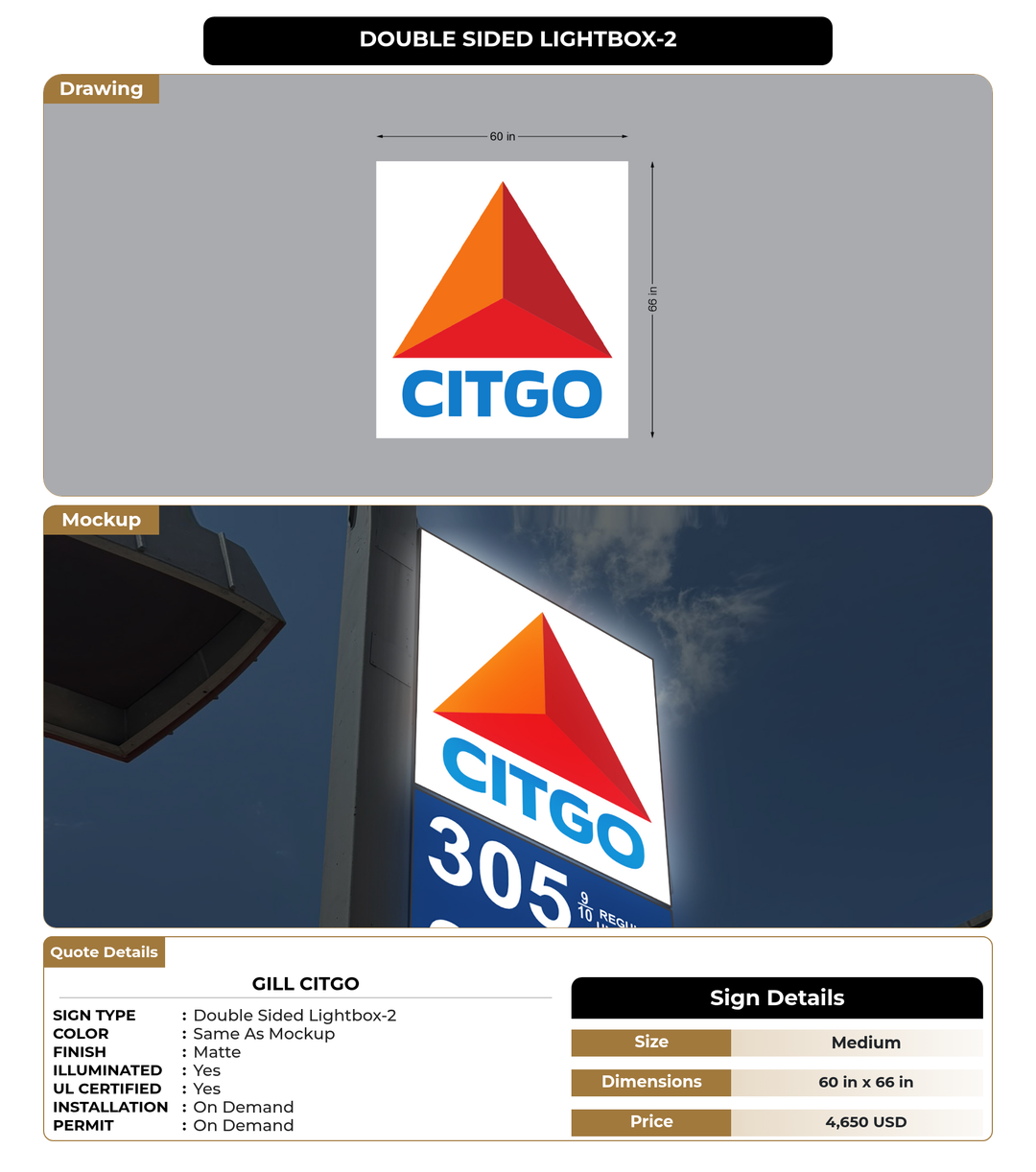 CUSTOM MOCKUP SIGN FOR gill citgo