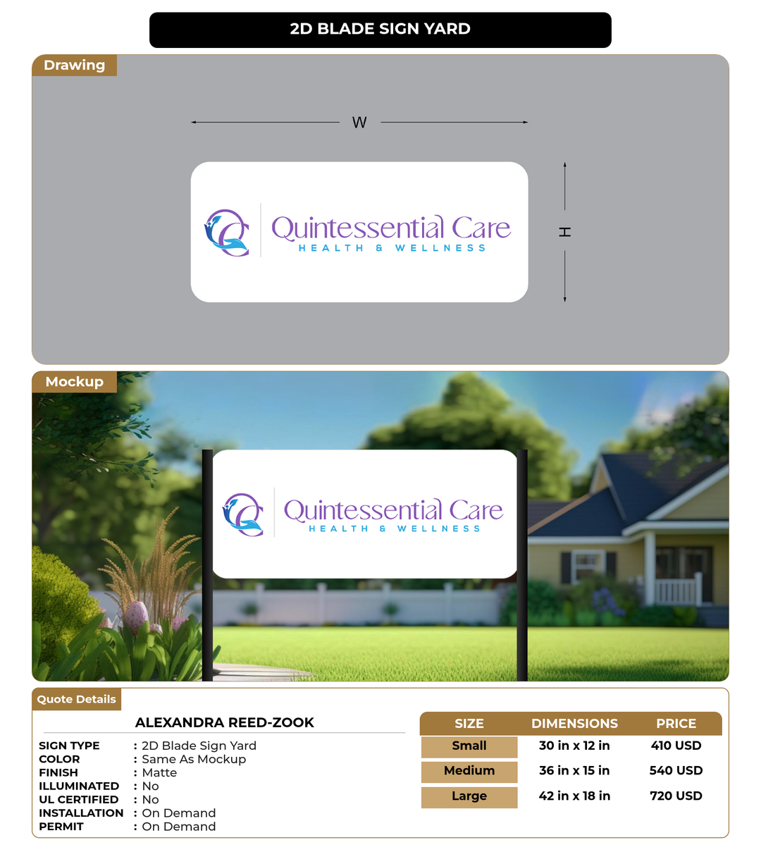 CUSTOM MOCKUP SIGN FOR Alexandra Reed-Zook