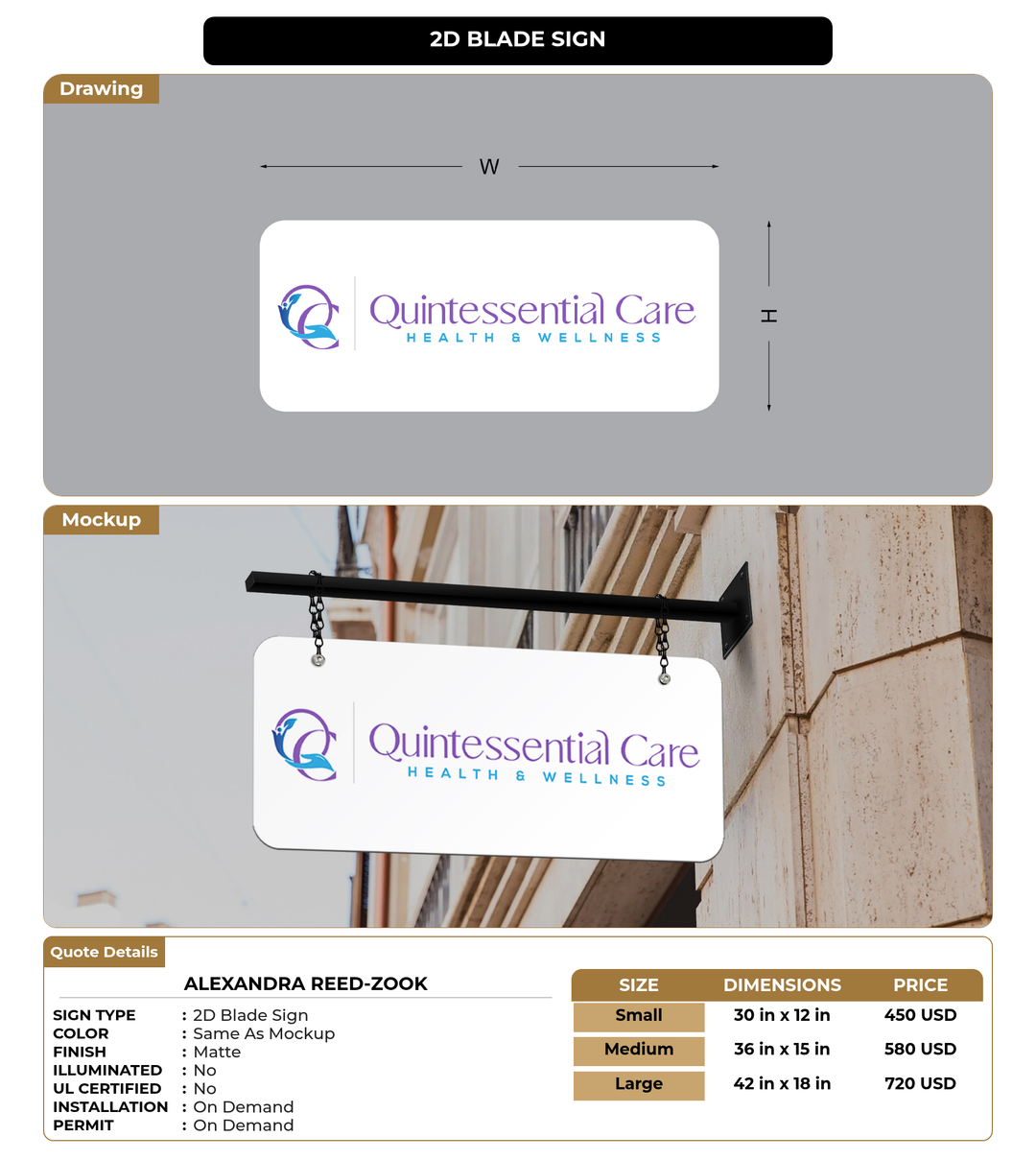 CUSTOM MOCKUP SIGN FOR Alexandra Reed-Zook