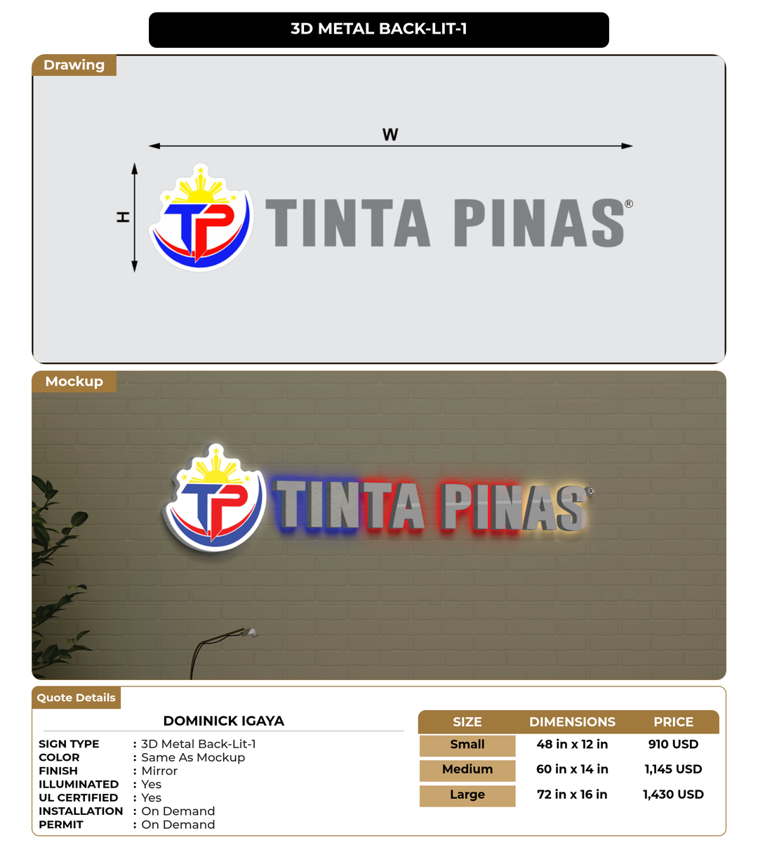 CUSTOM MOCKUP SIGN FOR Dominick Igaya