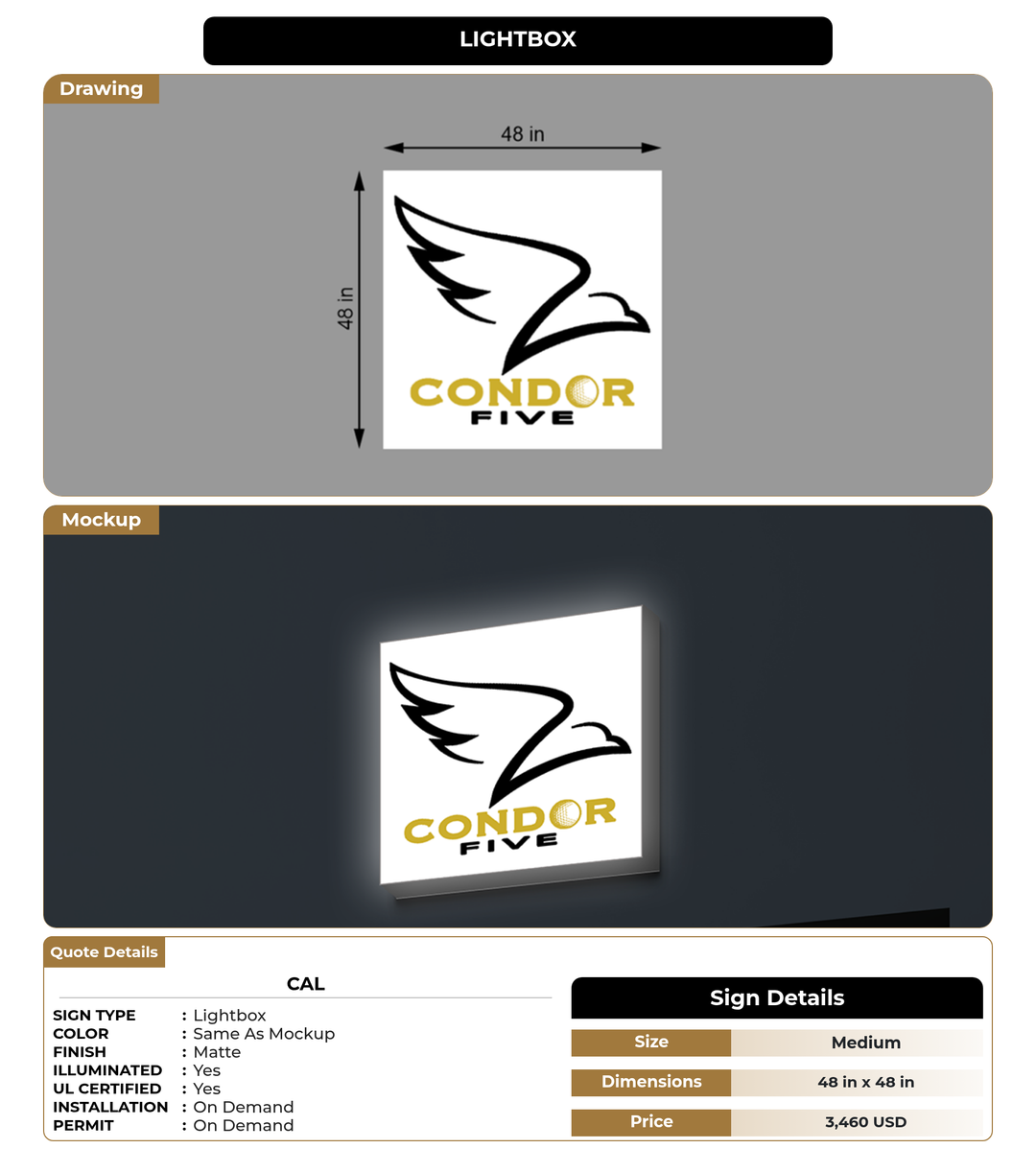 CUSTOM MOCKUP SIGN FOR Cal