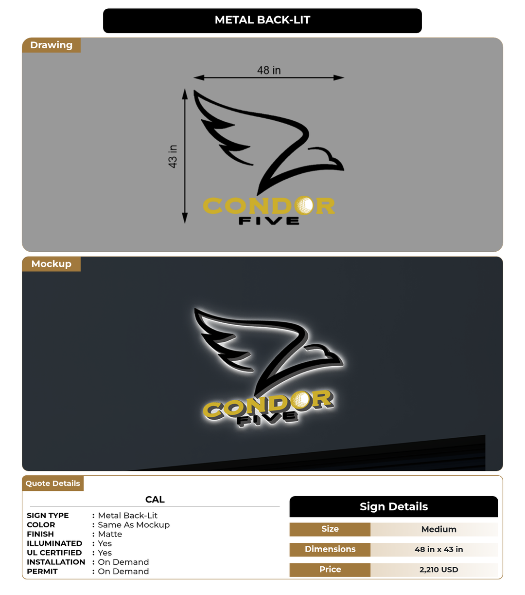 CUSTOM MOCKUP SIGN FOR Cal