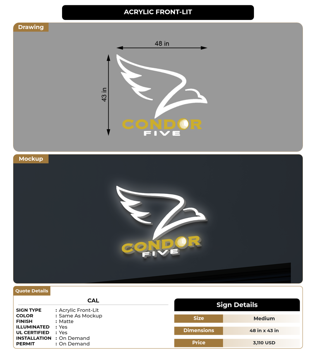 CUSTOM MOCKUP SIGN FOR Cal