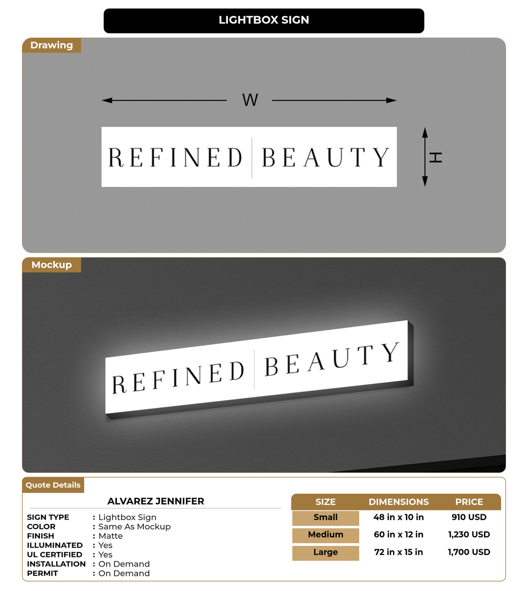 CUSTOM MOCKUP SIGN FOR Alvarez Jennifer