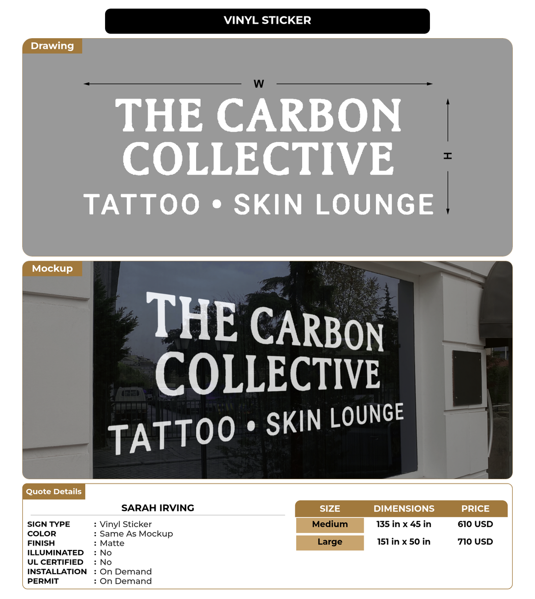 CUSTOM MOCKUP SIGN FOR Sarah  Irving
