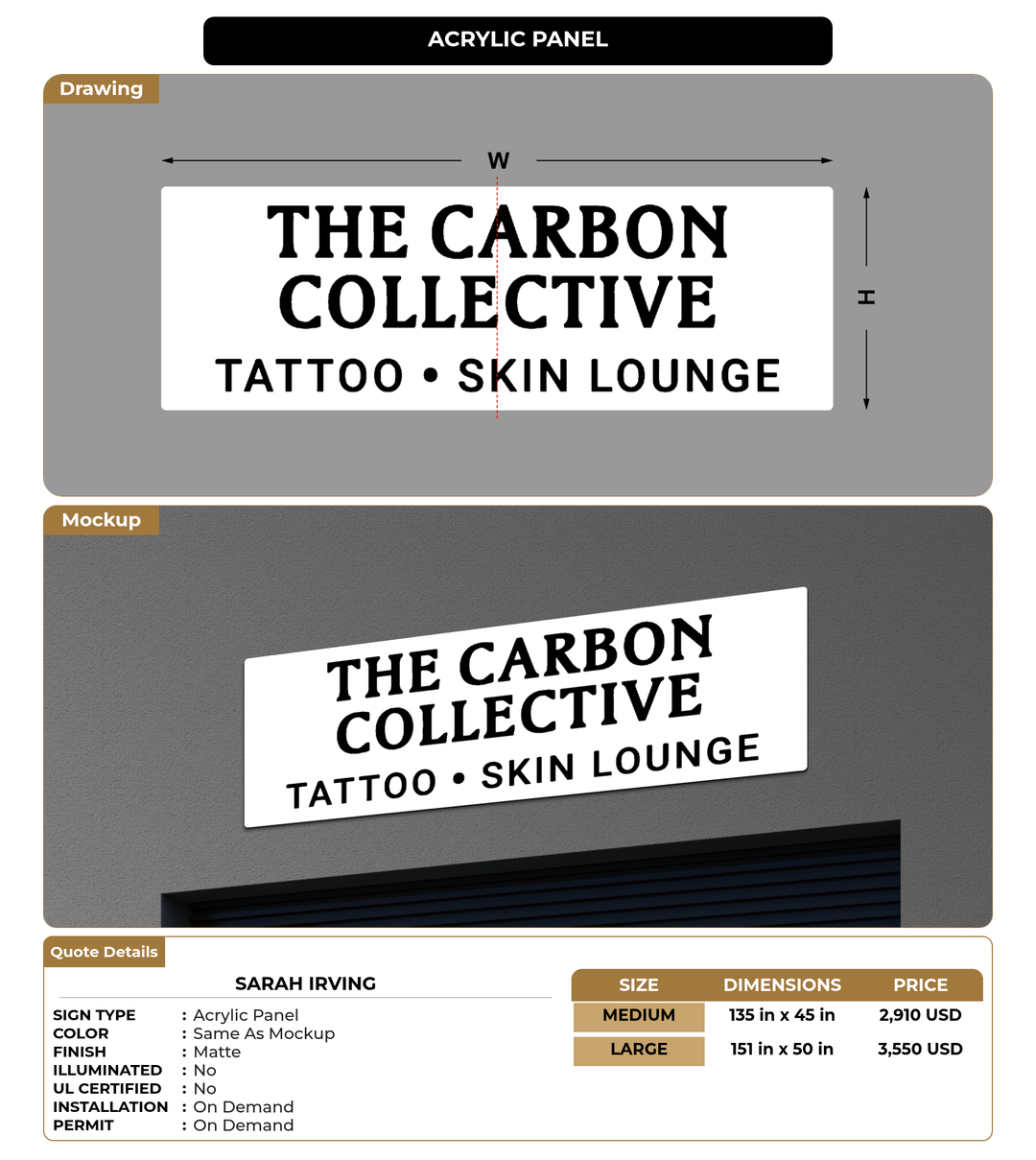 CUSTOM MOCKUP SIGN FOR Sarah  Irving