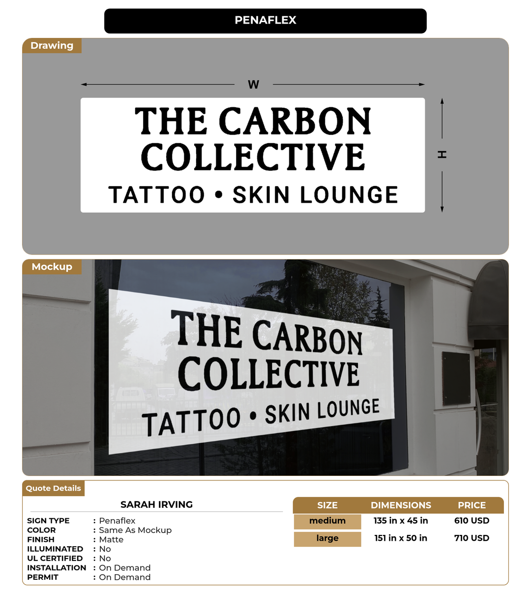 CUSTOM MOCKUP SIGN FOR Sarah  Irving