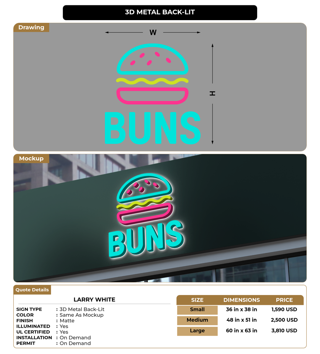 CUSTOM MOCKUP SIGN FOR Larry White