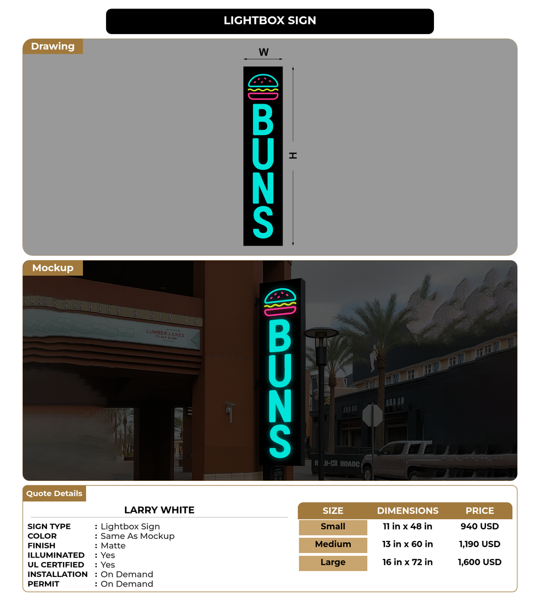 CUSTOM MOCKUP SIGN FOR Larry White