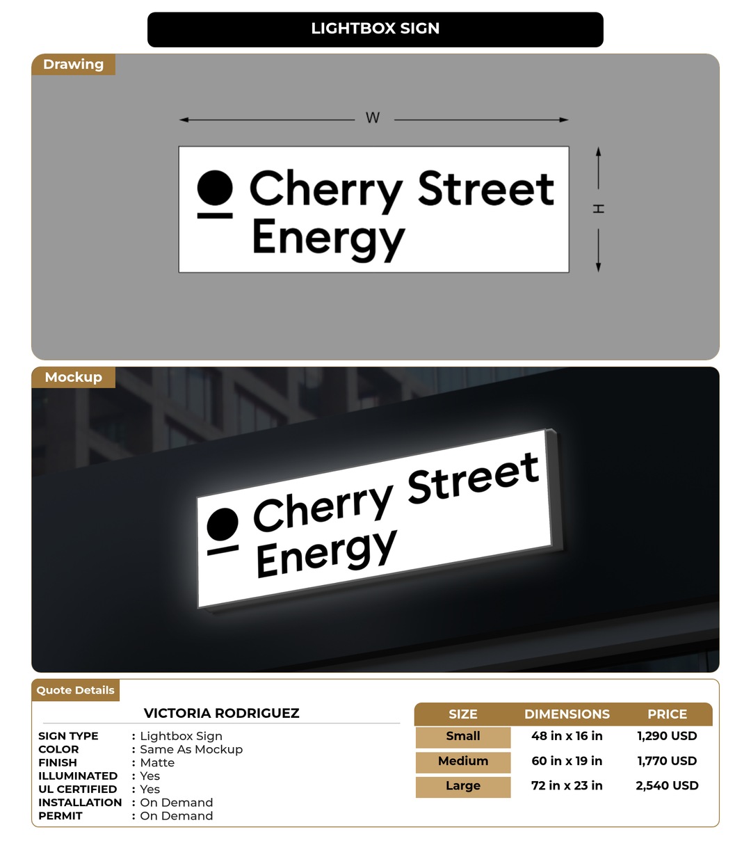 CUSTOM MOCKUP SIGN FOR Victoria Rodriguez