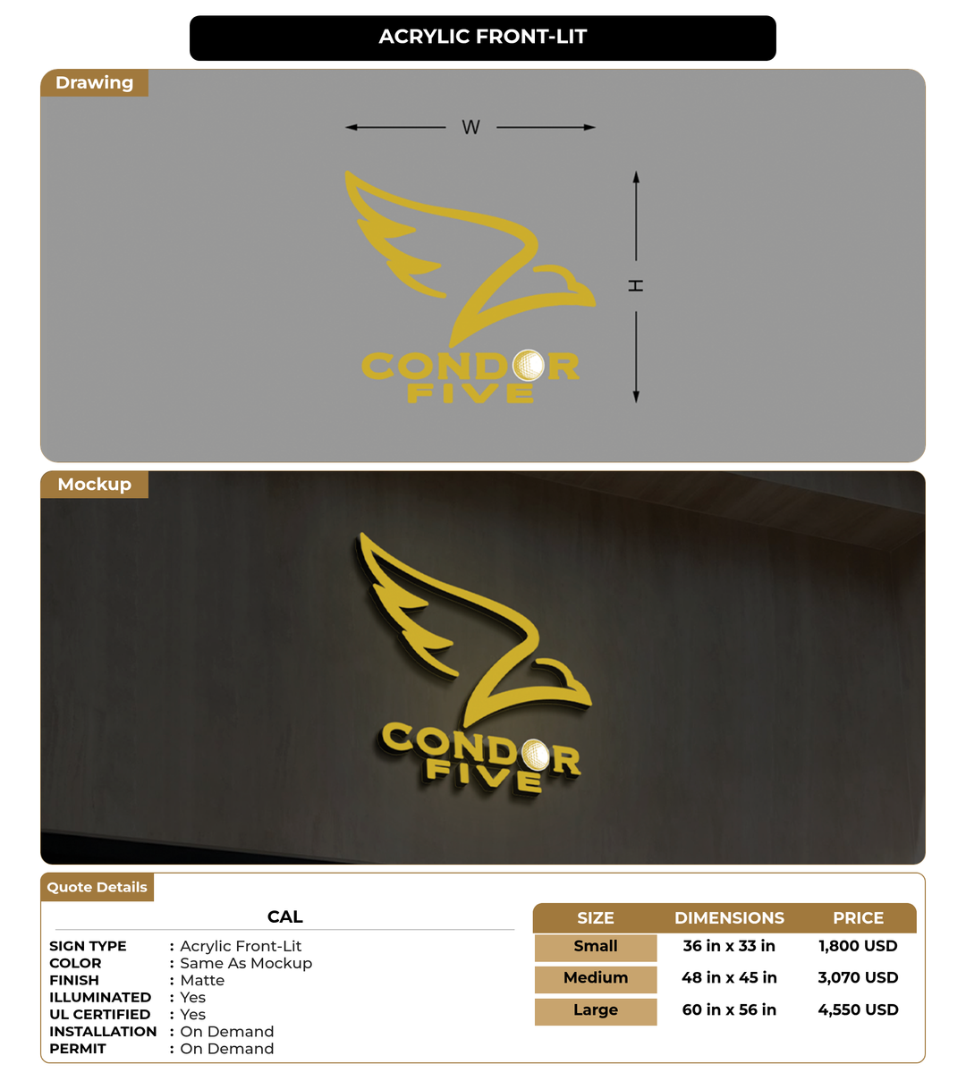 CUSTOM MOCKUP SIGN FOR cal