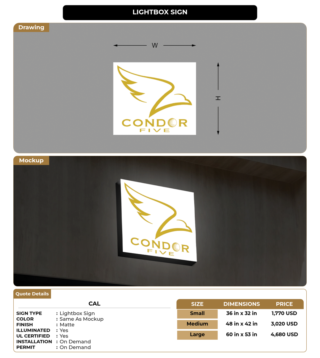 CUSTOM MOCKUP SIGN FOR cal