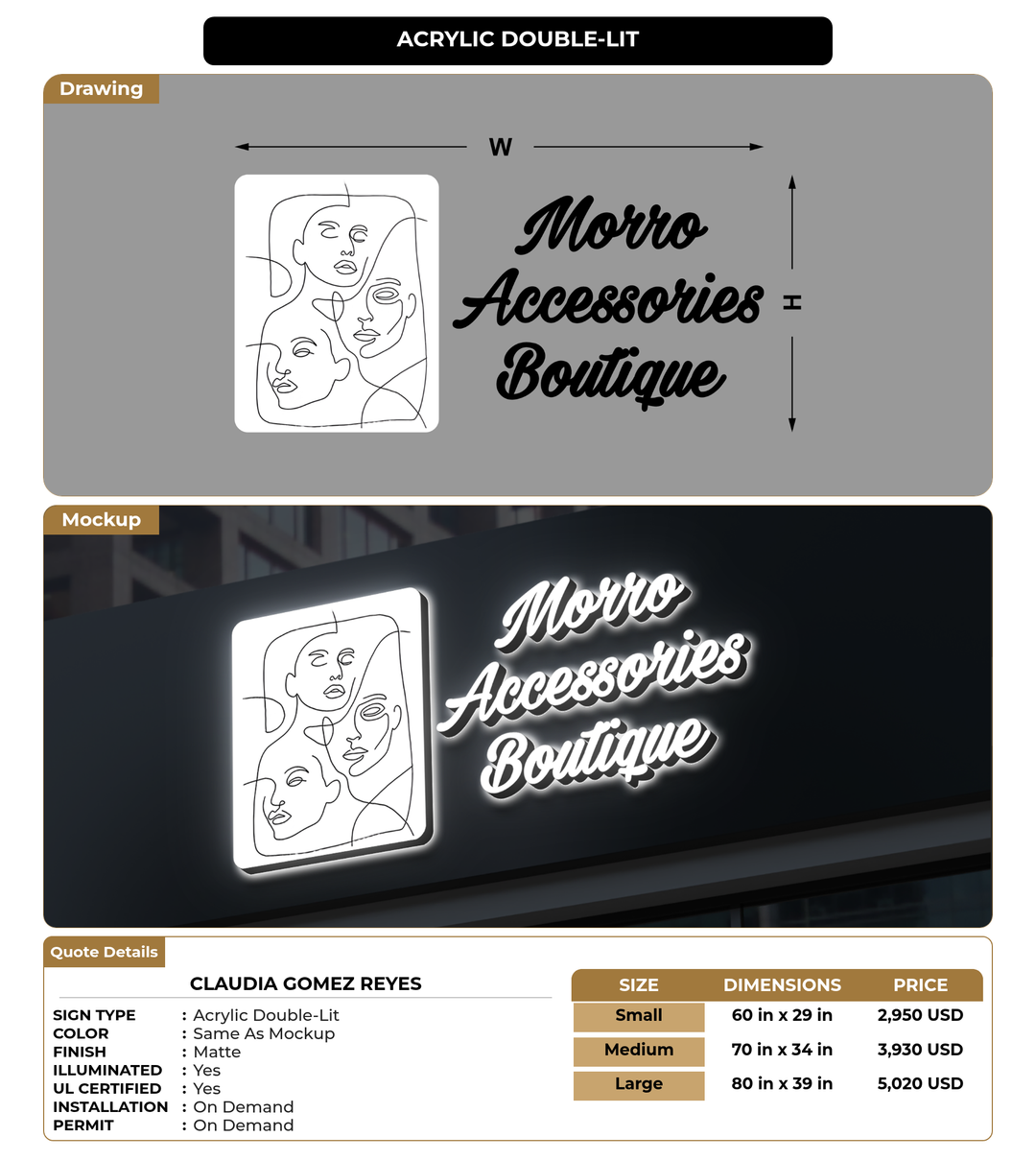CUSTOM MOCKUP SIGN FOR Claudia Gomez Reyes