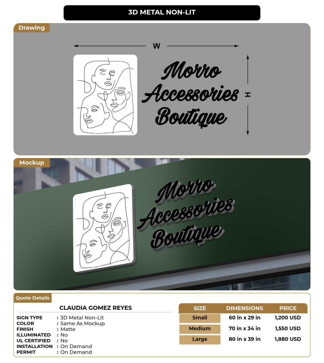 CUSTOM MOCKUP SIGN FOR Claudia Gomez Reyes