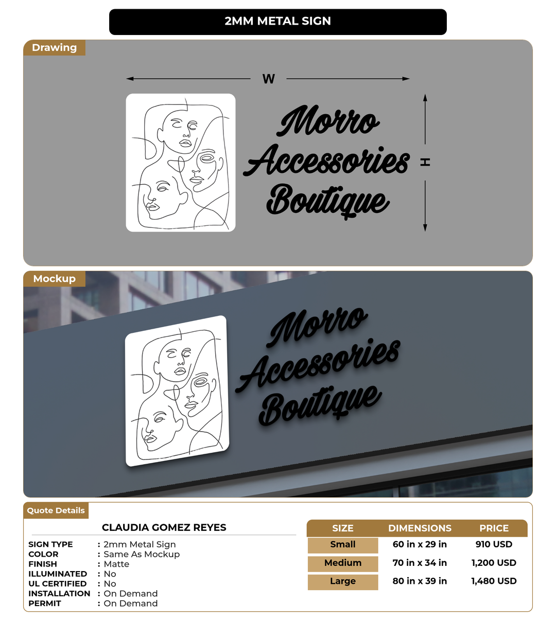 CUSTOM MOCKUP SIGN FOR Claudia Gomez Reyes