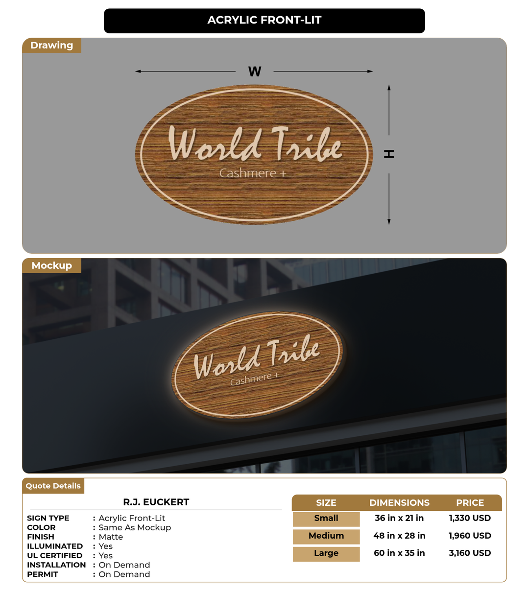 CUSTOM MOCKUP SIGN FOR R.J. Euckert