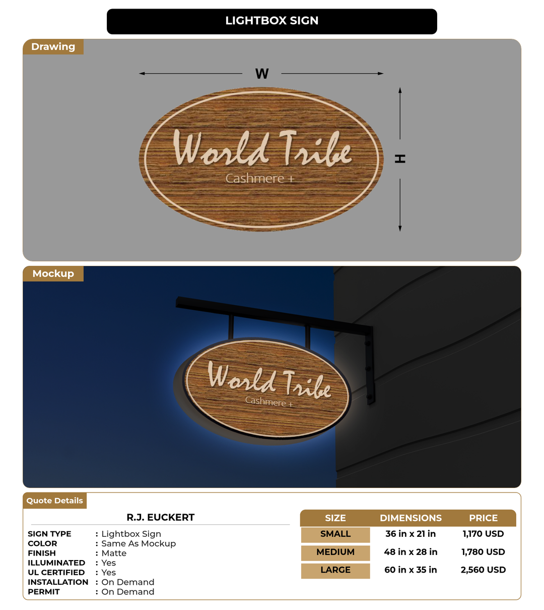 CUSTOM MOCKUP SIGN FOR R.J. Euckert
