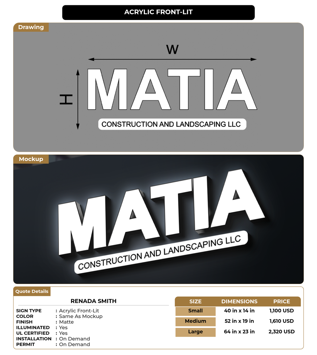 CUSTOM MOCKUP SIGN FOR Renada Smith