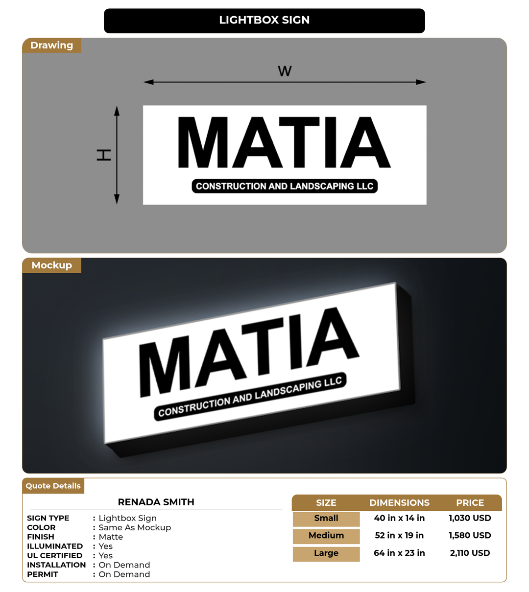 CUSTOM MOCKUP SIGN FOR Renada Smith