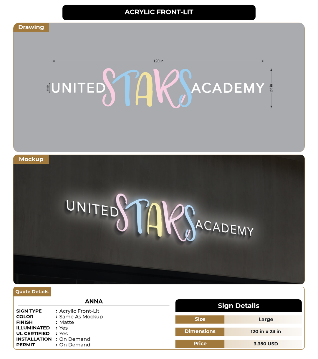 CUSTOM MOCKUP SIGN FOR Anna