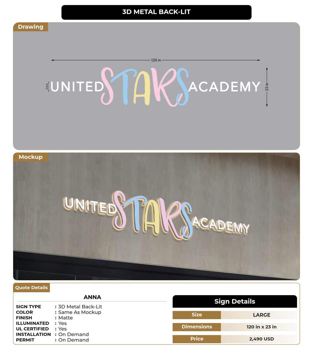 CUSTOM MOCKUP SIGN FOR Anna