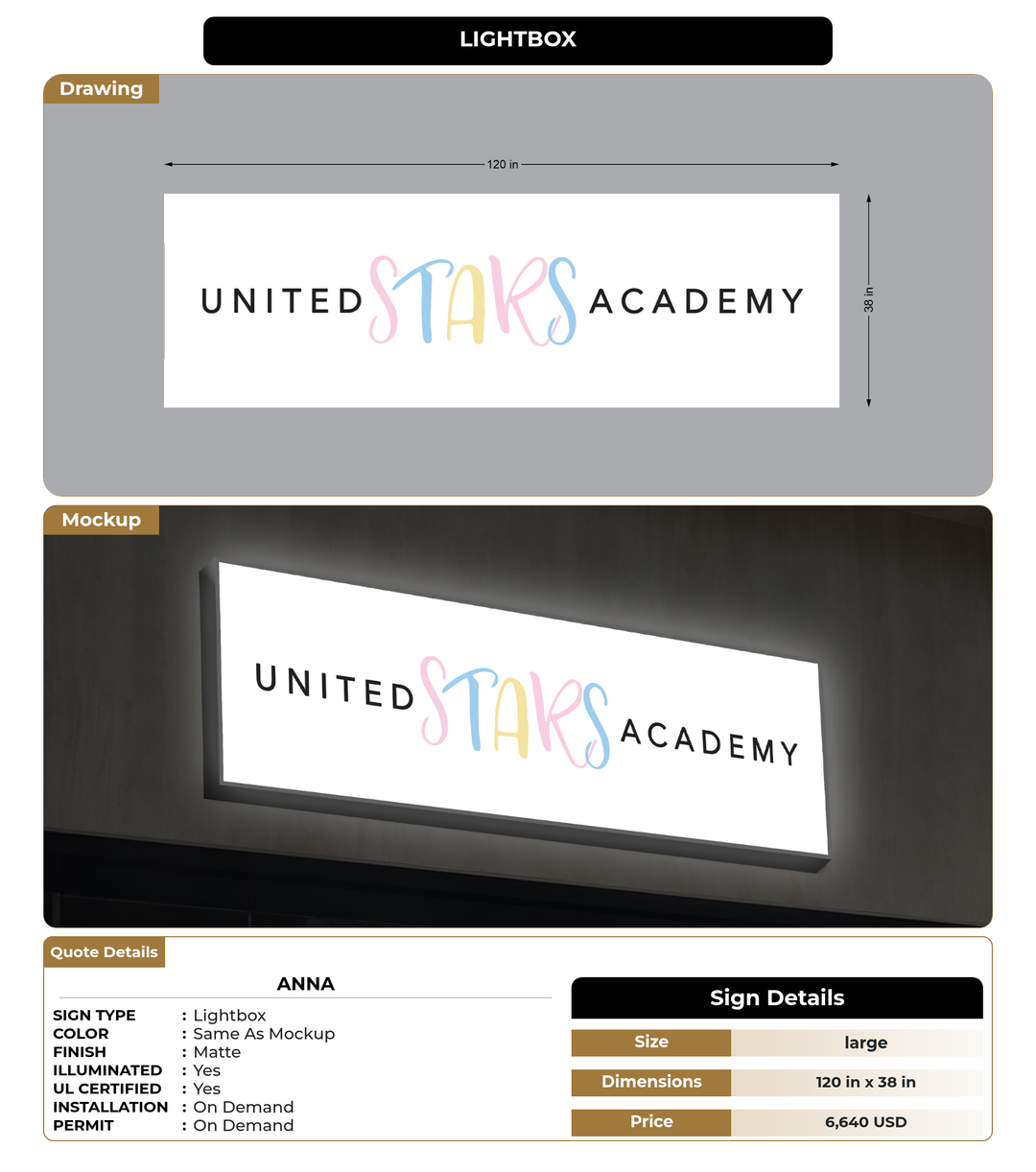 CUSTOM MOCKUP SIGN FOR Anna