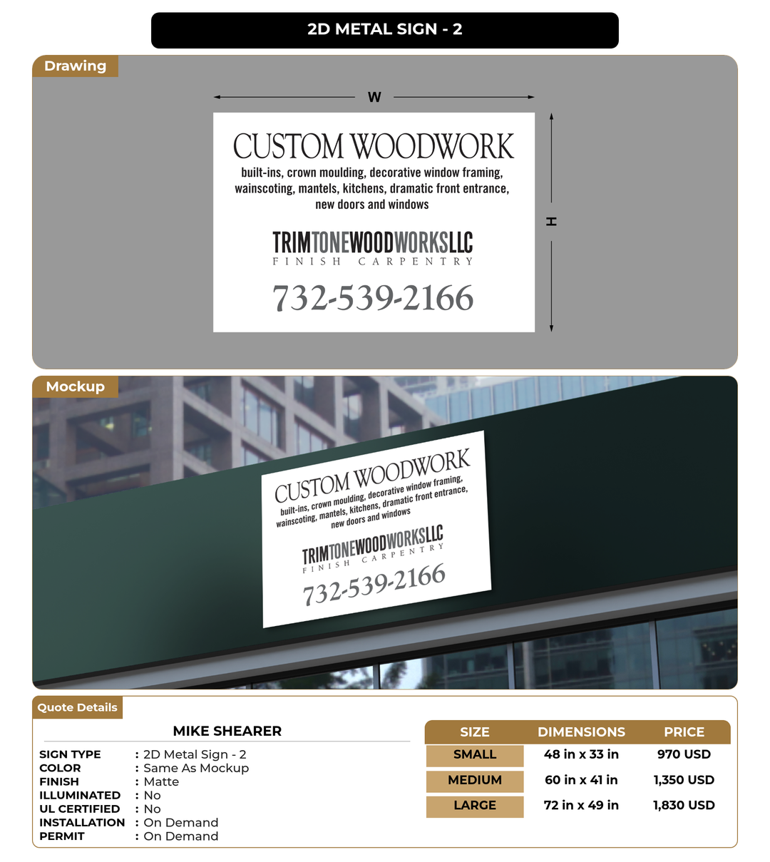 CUSTOM MOCKUP SIGN FOR mike shearer
