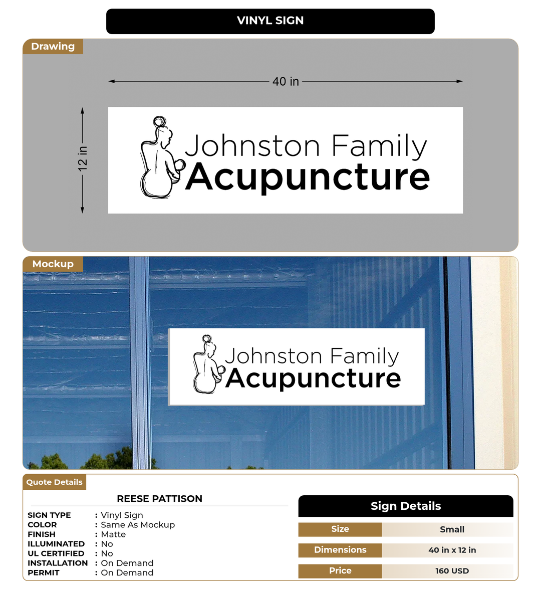 CUSTOM MOCKUP SIGN FOR Reese Pattison