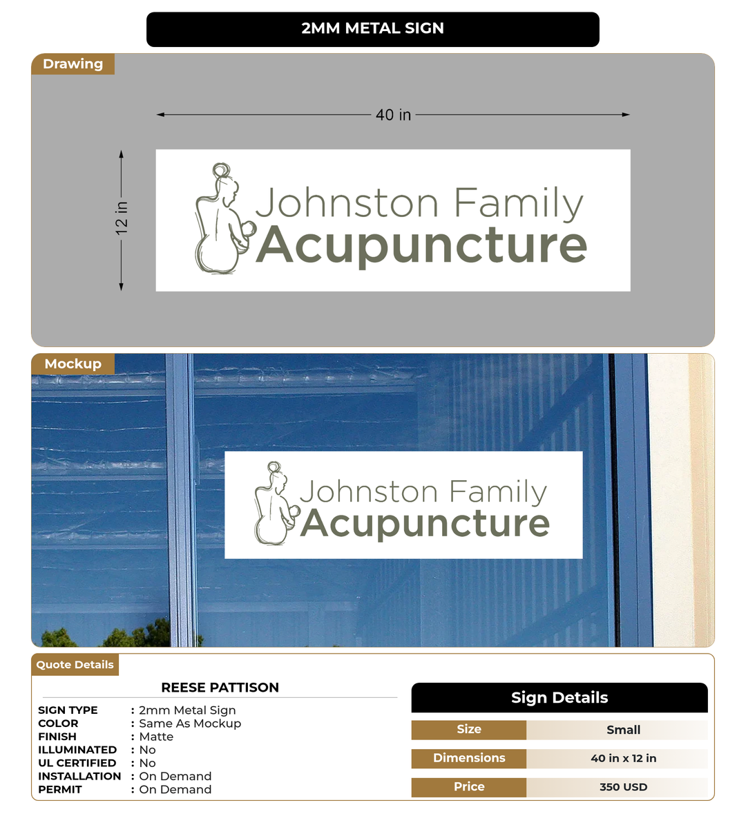 CUSTOM MOCKUP SIGN FOR Reese Pattison