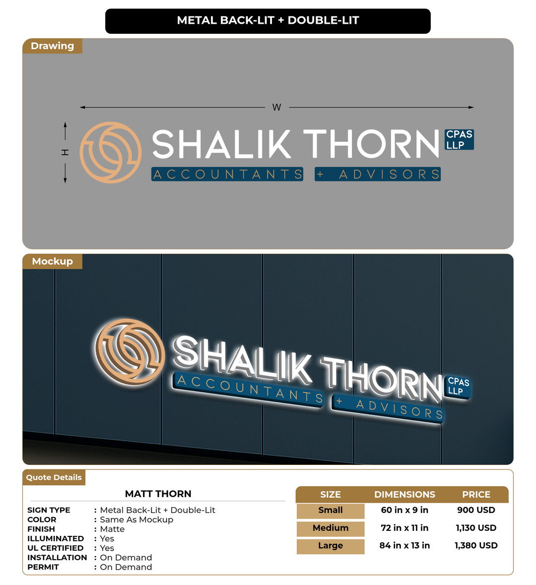 CUSTOM MOCKUP SIGN FOR Matt Thorn