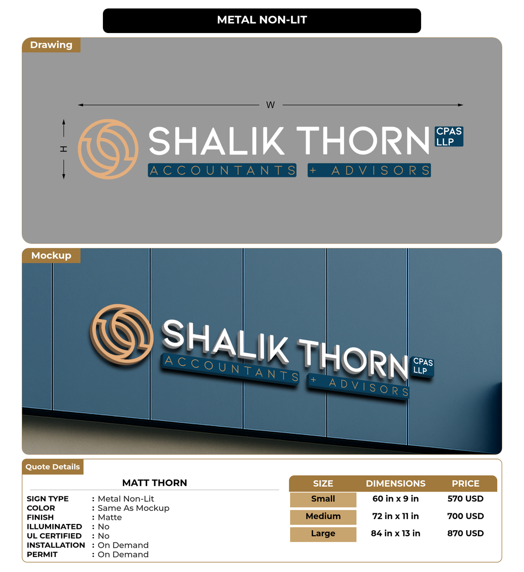 CUSTOM MOCKUP SIGN FOR Matt Thorn