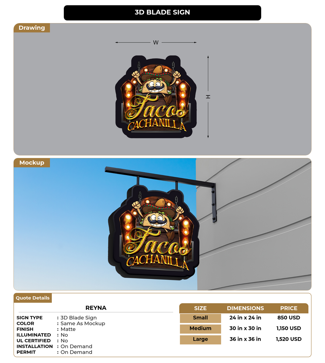 CUSTOM MOCKUP SIGN FOR Reyna