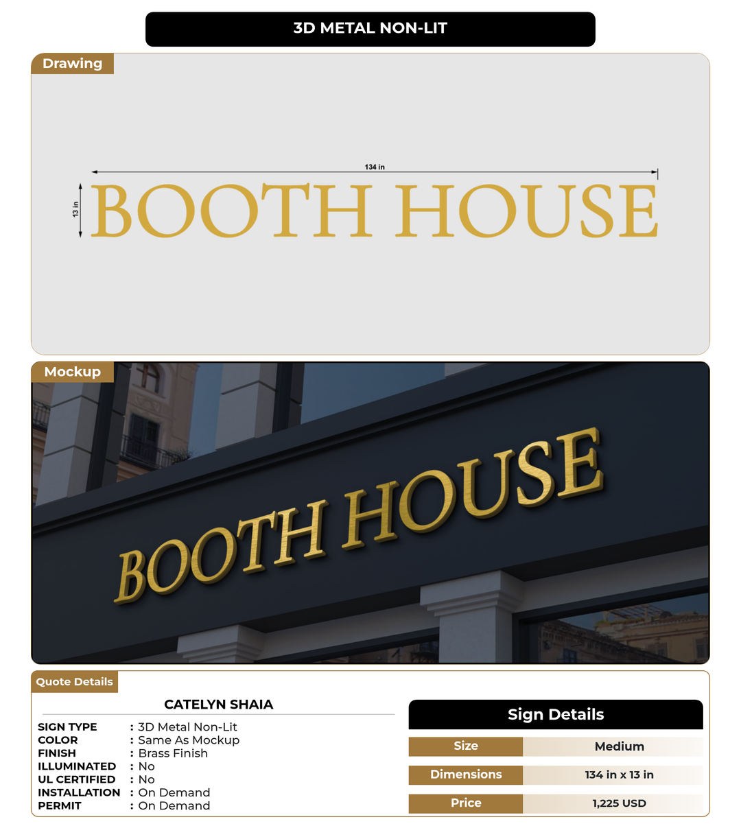 CUSTOM MOCKUP SIGN FOR catelyn shaia