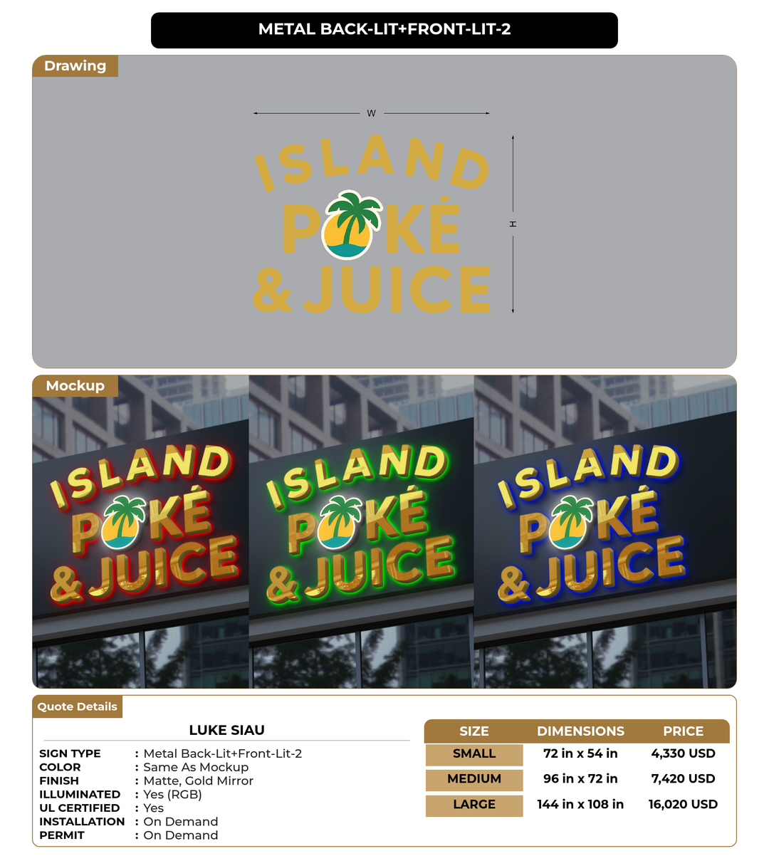 CUSTOM MOCKUP SIGN FOR Luke Siau