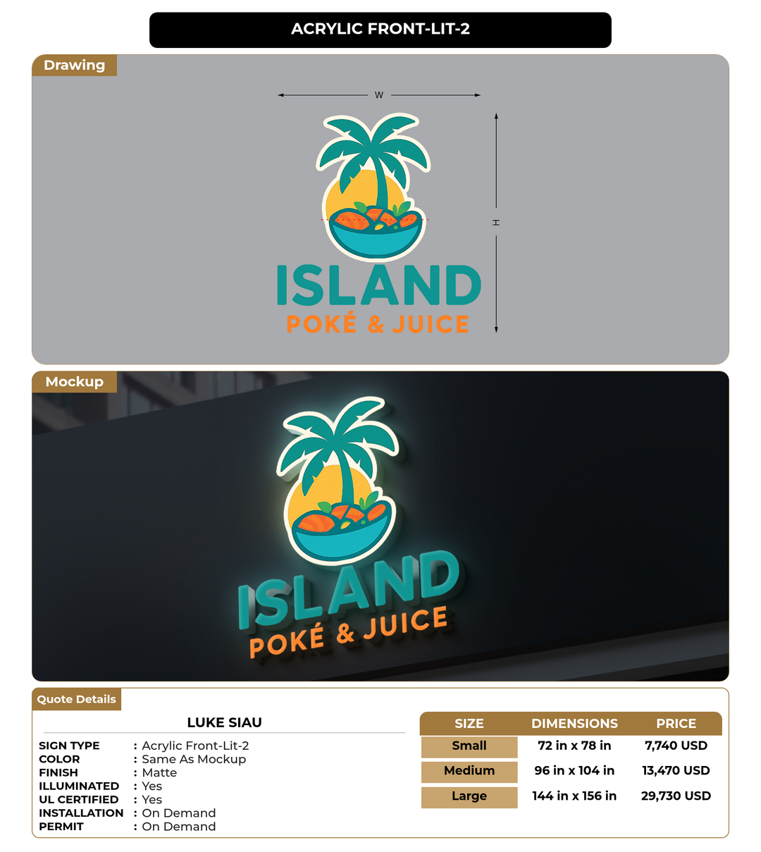 CUSTOM MOCKUP SIGN FOR Luke Siau