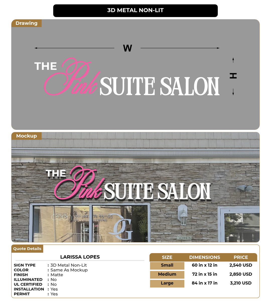 CUSTOM MOCKUP SIGN FOR Larissa Lopes