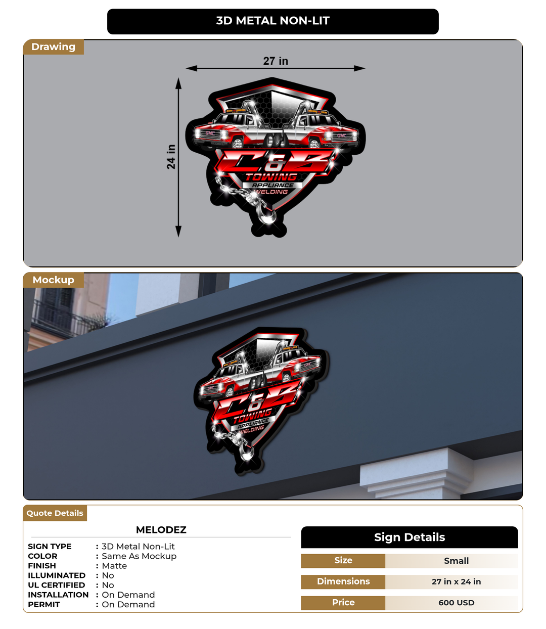 CUSTOM MOCKUP SIGN FOR Melodez
