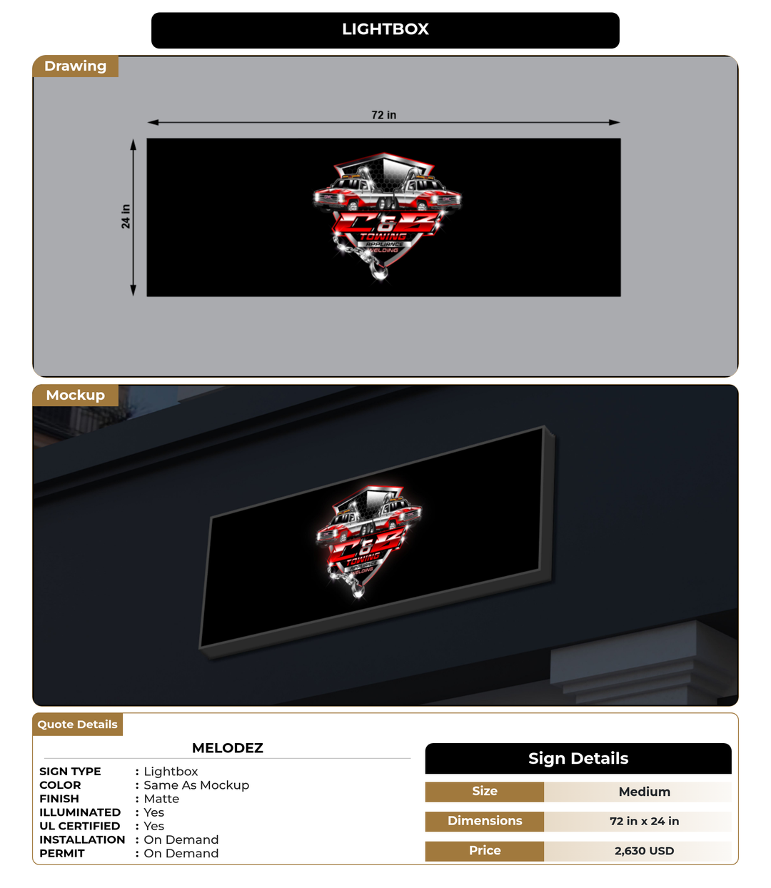 CUSTOM MOCKUP SIGN FOR Melodez