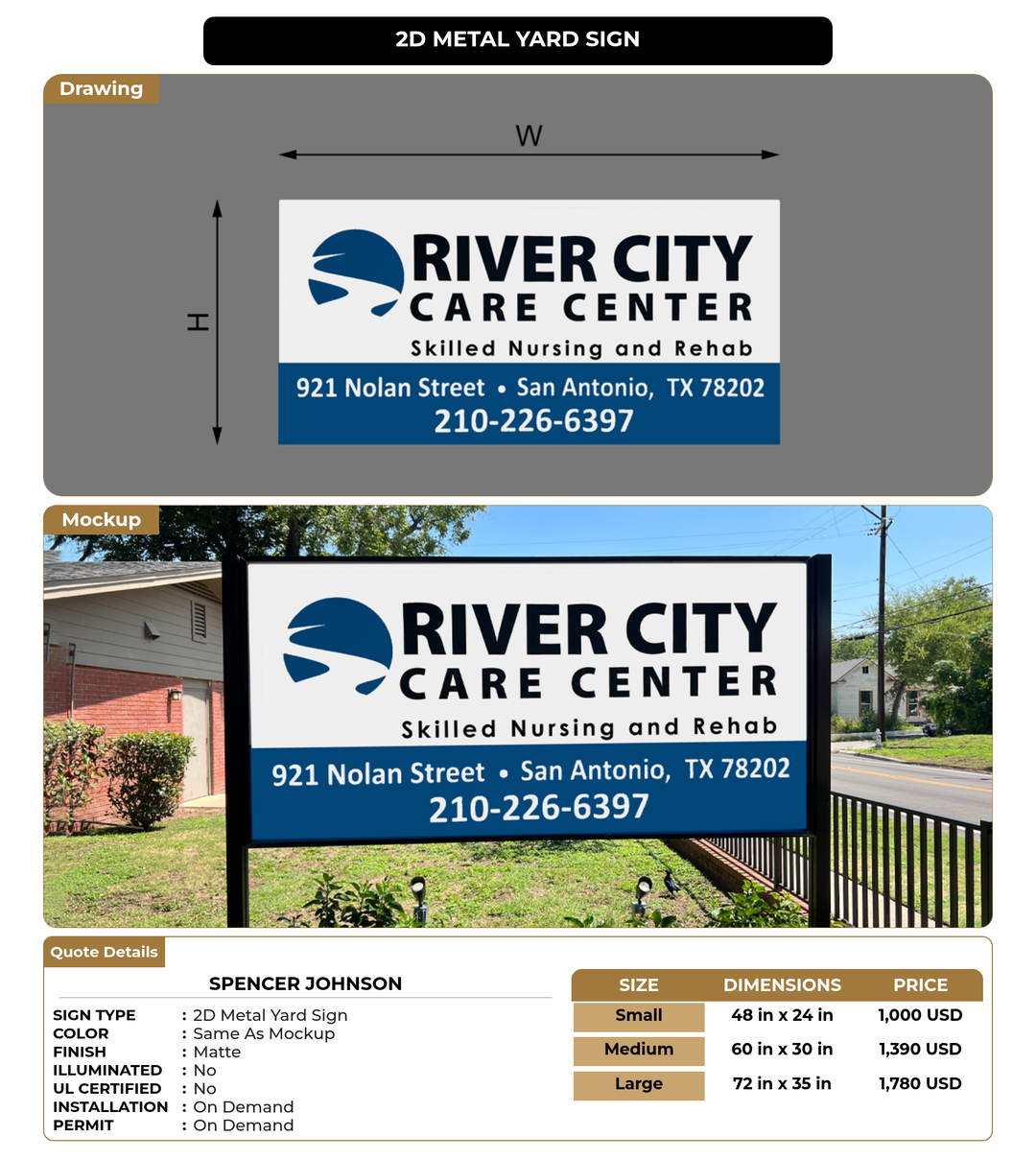 CUSTOM MOCKUP SIGN FOR Spencer Johnson