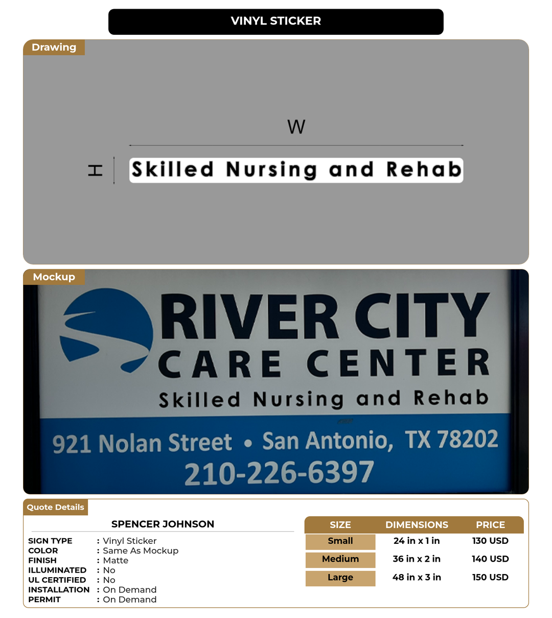 CUSTOM MOCKUP SIGN FOR Spencer Johnson