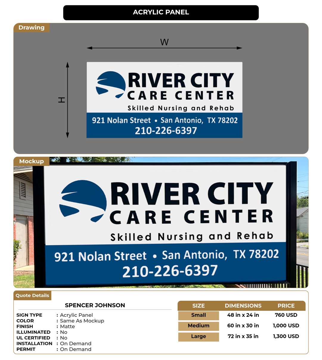 CUSTOM MOCKUP SIGN FOR Spencer Johnson